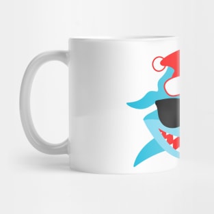 Christmas Shark with Sunglasses Mug